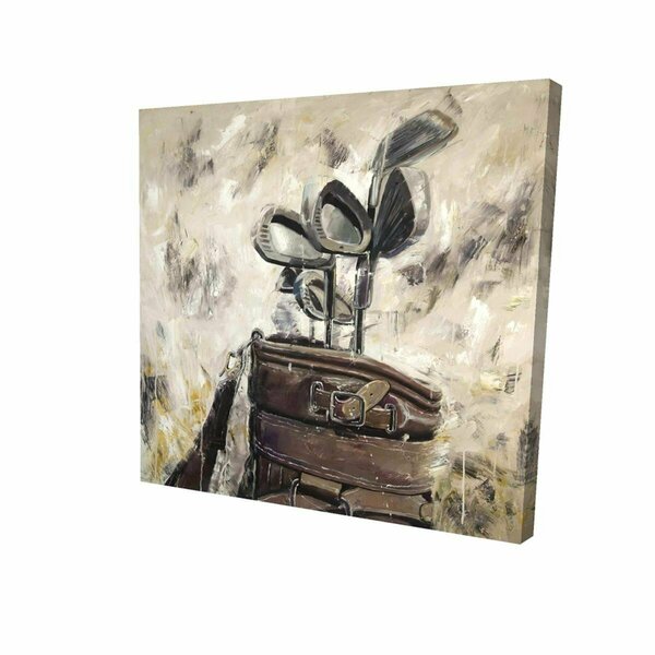 Fondo 12 x 12 in. Vintage Sticks & Golf Bag-Print on Canvas FO2789081